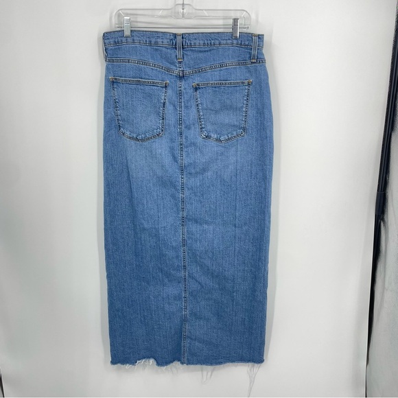 Universal Thread Denim Maxi Skirt High Slit Medium Wash Women’s Size 12 - Picture 4 of 9